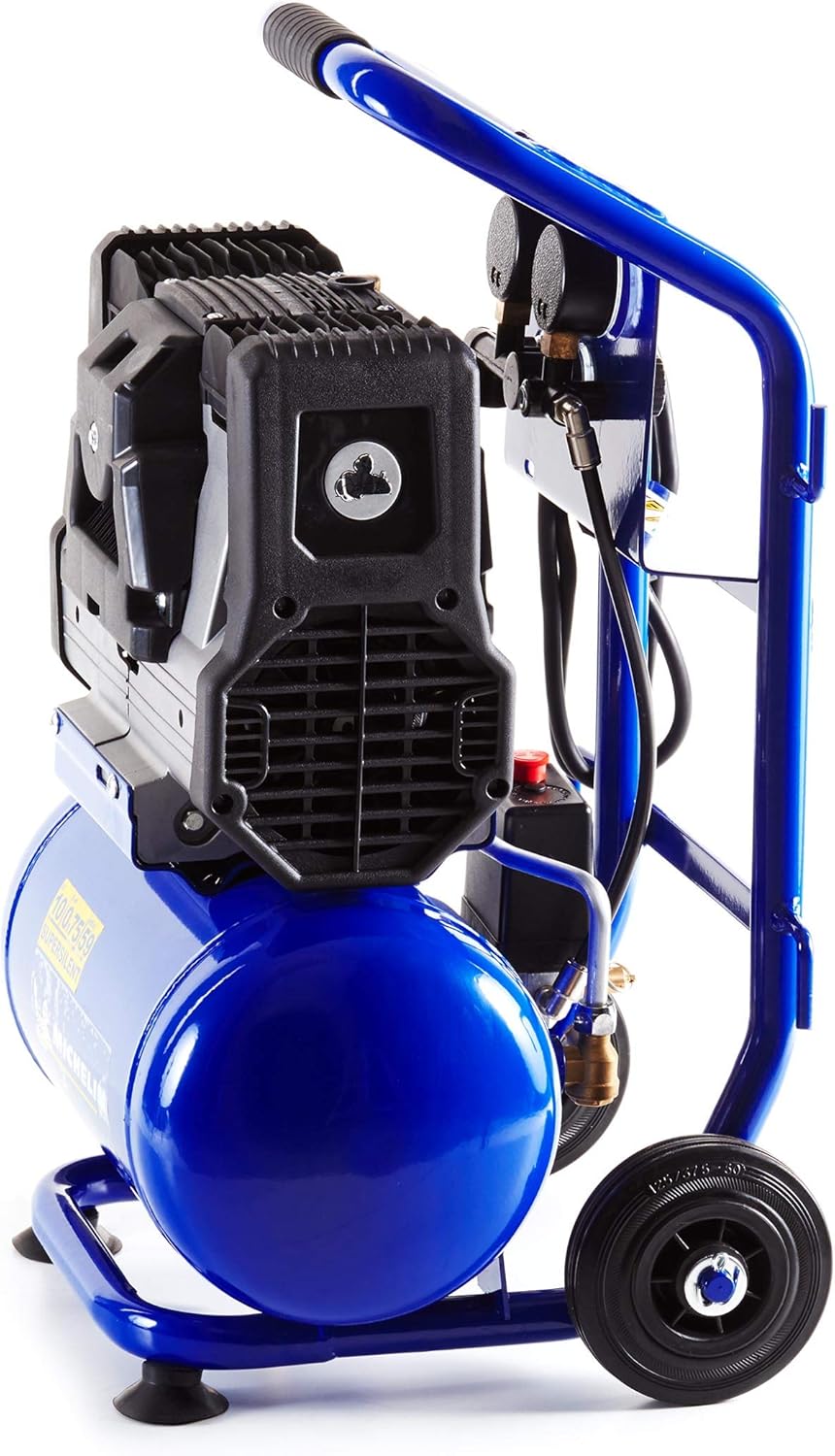 Ultra tichý - SILENT, bezolejový, vzduchový kompresor, 9 barů, 10 l, 59 dB, 0,6 kW, 140 l/min., 230V, MICHELIN MBN 10